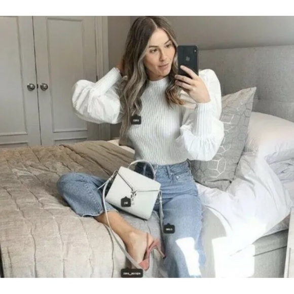 ZARA COMBINATION KNIT TOP SIZE M           🌸Bloggers Favorite🌸 - Picture 6 of 14